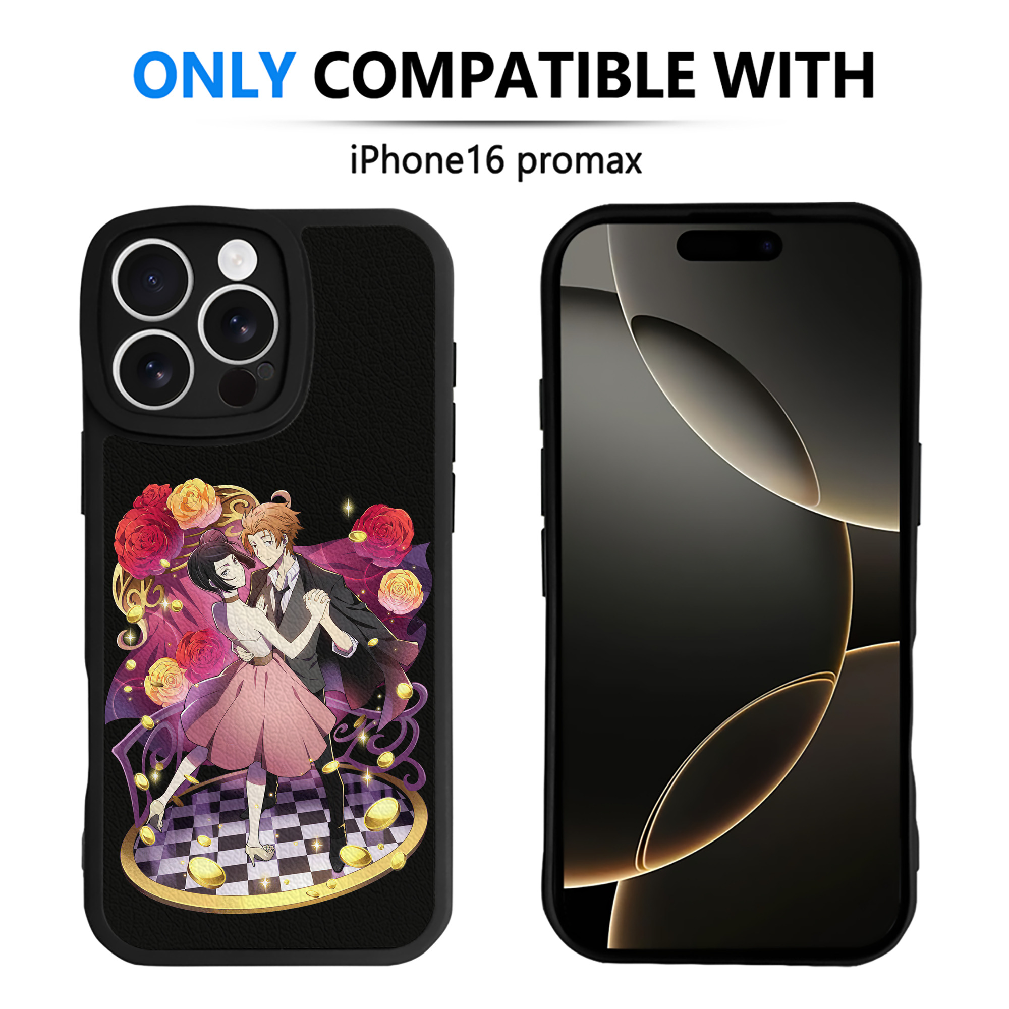 （画像用） 文豪ストレイドッグス Bungo Stray Dogs 【iPhone 16シリーズ対応】シリコンスマホケース（レザー調） 材質：シリコン